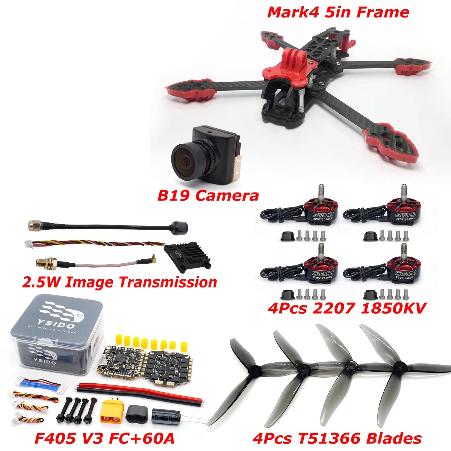 DroMaRC FPV Racing Drone 225mm - Drone Kit Racing ulasan dan harga